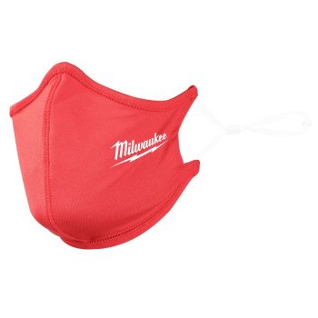 Milwaukee 48-73-4228 2-Layer Face Mask, One-Size Mask, Nylon/Polyester/Spandex Facepiece, Red, 3/PK