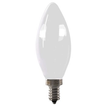 Feit Electric BPCTF60/927CA/FIL/2 LED Bulb, Decorative, B10 Lamp, 60 W Equivalent, E12 Lamp Base, Dimmable, Frosted