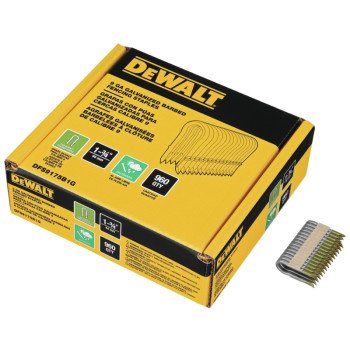 DEWALT DFS9175B1G Barbed Fence Staple, 1-3/4 in L, Aluminum/Zinc, 9 ga Wire, 9 ga Gauge, Galvanized Steel