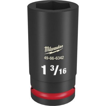 Milwaukee SHOCKWAVE Impact Duty Series 49-66-6342 Deep Impact Socket, 1-3/16 in Socket, 3/4 in Drive, Square Drive