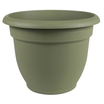 Bloem 20-56408 Planter, 8 in Dia, 7 in H, 8-3/4 in W, Round, Plastic, Living Green