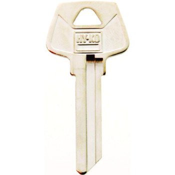 Hy-Ko 11010S6 Key Blank, Brass, Nickel, For: Sargent Cabinet, House Locks and Padlocks