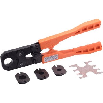 SharkBite 23100 Multi-Head Kit, 3/8 to 1 in Crimping, Orange Handle