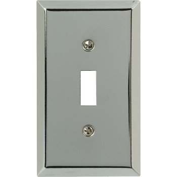 Amerelle 161T Wallplate, 4-15/16 in L, 2-7/8 in W, 1 -Gang, Steel, Polished Chrome