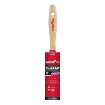 Wooster 5222-1-1/2 Paint Brush, 1-1/2 in W, 2-7/16 in L Bristle, Polyester Bristle, Varnish Handle