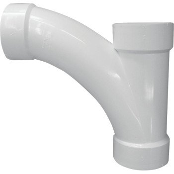 Canplas 194303 Combination Tee Pipe Wye, 3 in, Hub, PVC, White, SCH 40 Schedule