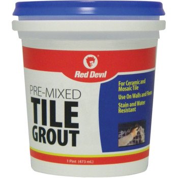 Red Devil 0428 Tile Grout, White, 1 pt Tub