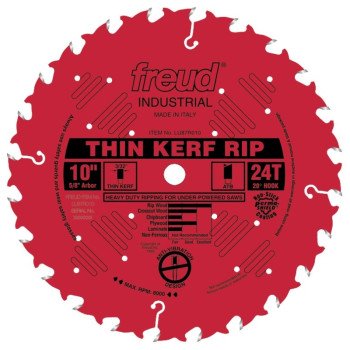 Freud LU87R010 Circular Saw Blade, 10 in Dia, 5/8 in Arbor, 24-Teeth, Carbide Cutting Edge