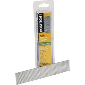 Bostitch BT1309B Nail, Glue Collation, 1 in L, 18 Gauge, Steel, Coated, Brad Head, Smooth Shank, 3000/PK