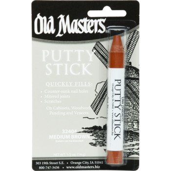 Old Masters 32404 Putty Stick, Medium Brown, 1/2 oz