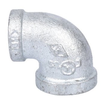 ProSource 510-132HN Reducing Pipe Elbow, 1/2 x 3/8 in, FIPT, 90 deg Angle, Iron, 300 psi Pressure