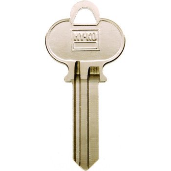 Hy-Ko 11010ER1 Key Blank, Brass, Nickel, For: Earle Cabinet, House Locks and Padlocks