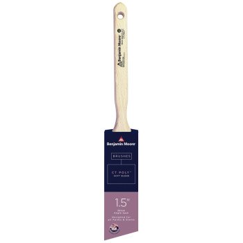 Benjamin Moore U62015-017 Paint Brush, Soft Brush, CT Polymer Bristle, Angle Sash Handle, 1/EA