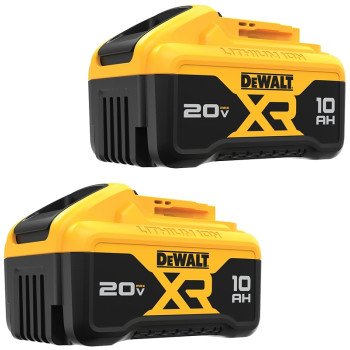 DEWALT DCB210-2 Rechargeable Battery Pack, 20 V Battery, 10 Ah, 1 hr Charging, 2/PK