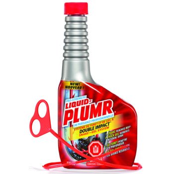 Liquid-Plumr 01349PK01 Clog Remover, Liquid, Pale Yellow, Bleach, 532 mL Bottle