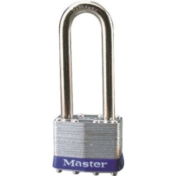 Master Lock 1UPLJ Padlock, 5/16 in Dia Shackle, 2-1/2 in H Shackle, Steel Shackle, Steel Body, Laminated