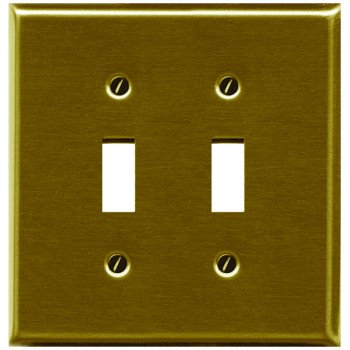 2-163TTBR BRASS WALLPLATE 2-GA