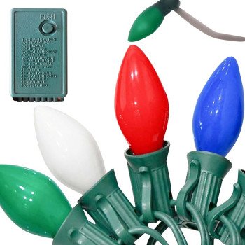 J Hofert Co 0964 String Light, 120 V, 4.8 W, 50 -Lamp, LED, Multi-Color, 26.2 ft Length