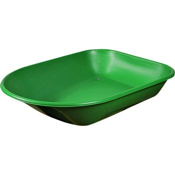 Landscapers Select 34568 Wheelbarrow Tray, 36-1/2 in L, 26-1/4 in W, 4 cu-ft, Steel, Green