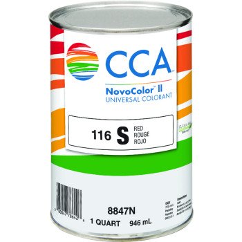 CCA NovoColor II Series 076.008847N.005 Universal Colorant, Fast Red, Liquid, 1 qt