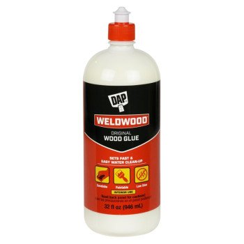 DAP Weldwood 00492 Wood Glue, Yellow, 1 qt Bottle