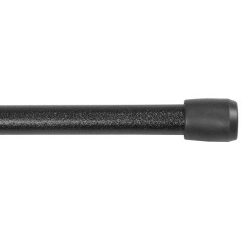 Kenney KN631/5 Spring Tension Rod, 7/16 in Dia, 28 to 48 in L, Metal, Black