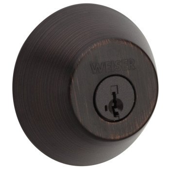 Weiser Elements Series 9GDC94710-058 Deadbolt, 3 Grade, Venetian Bronze, 2-3/8 to 2-3/4 in Backset