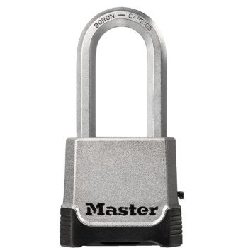 Master Lock Magnum Series M176XDLH Padlock, 3/8 in Dia Shackle, 2 in H Shackle, Boron Carbide Steel Shackle, Zinc Body