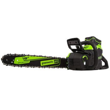 Greenworks Pro 2019902 Chainsaw, Battery Included, 4 Ah, 80 V, Lithium-Ion, 32 in Cutting Capacity, 18 in L Bar