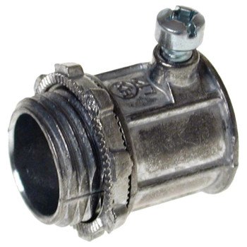 Hubbell SCZ050R50 EMT Connector, 1/2 in Screw, Zinc