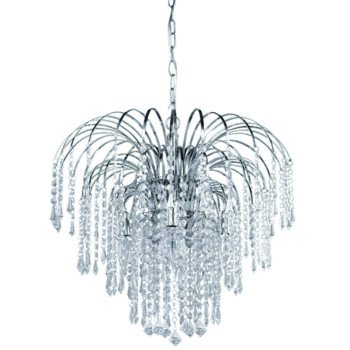 Canarm Olivia Series ICH135B04CH Chandelier, 120 V, 60 W, 4-Lamp, Incandescent Lamp, 800 Lumens, Steel Fixture