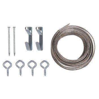 ProSource PH-121128-PS Picture Hanging Kit, 30 lb, Steel, Zinc, Zinc, Nail-In Mounting