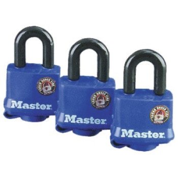 Master Lock 312TRI Padlock, Keyed Alike Key, 9/32 in Dia Shackle, 1-1/16 in H Shackle, Steel Shackle, Steel Body