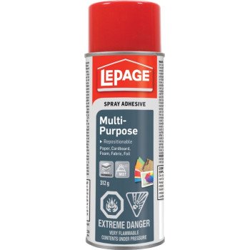 LePage 1726249 Multi-Purpose Adhesive, White, 24 hr Curing, 311.8 g Can