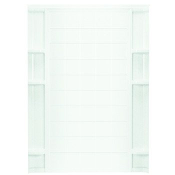 Sterling Ensemble 72132100-0 Shower Back Wall, 72-1/2 in L, 60 in W, Vikrell, High-Gloss, Alcove Installation, White