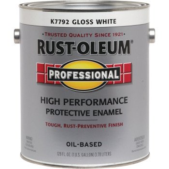 RUST-OLEUM PROFESSIONAL K7792402 Protective Enamel, Gloss, White, 1 gal Can