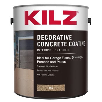 Kilz L378611 Concrete Coating, Gloss, Tan, 1 gal