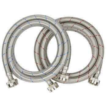 Keeney PP22816-2 Supply Hose, 3/4 in ID, 72 in L, Stainless Steel, Blue/Red