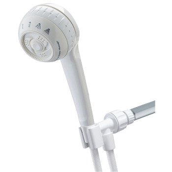 Waterpik SM-451E Handheld Shower Head, 1/2 in Connection, 1.8 gpm, 4 Spray Settings, 5 ft L Hose