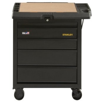 STANLEY 100 Series STST23151BK Mobile Workbench, 31-1/2 in OAW, 21-3/4 in OAD, 33-1/4 in OAH, 500 lb, 5-Drawer, Black