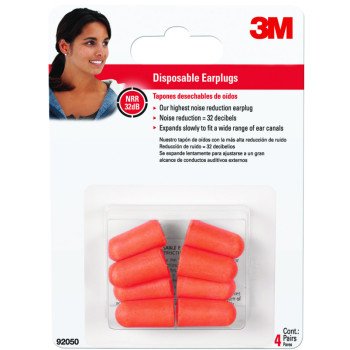 EARPLUG DISPOSABLE 4 PR/PK