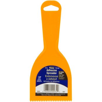 Homax 32 Adhesive Spreader Knife, Notched Blade, Polystyrene Blade, Polystyrene Handle