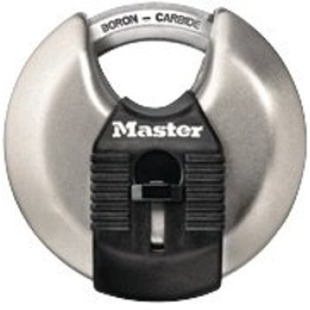 Master Lock Magnum Series M40BLCDHC Padlock, Different Key, Shrouded Shackle, 3/8 in Dia Shackle, Boron Carbide Shackle