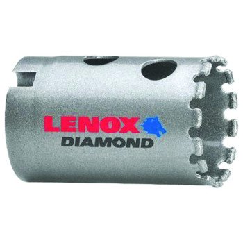 Lenox Diamond 1211520DGHS Hole Saw, 1-1/4 in Dia, 1-5/8 in D Cutting