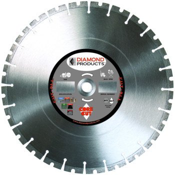 Diamond Products 84967 Circular Saw Blade, 12 in Dia, Universal Arbor, Diamond Cutting Edge