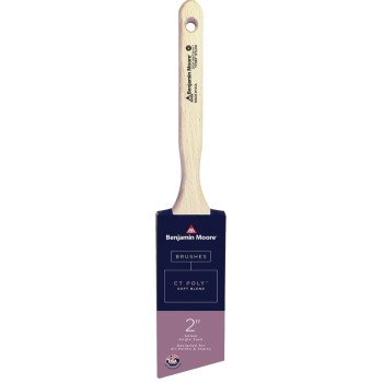 Benjamin Moore U62020-017 Paint Brush, Soft Brush, CT Polymer Bristle, Angle Sash Handle, 1/EA