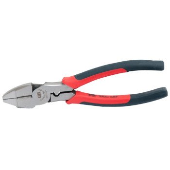 Gardner Bender ArmorEDGE GBP-59P Lineman's Plier with Hammer Head, 9 in OAL, 1 in Cutting Capacity, 1-1/4 in Jaw Opening, Red Handle