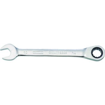 DeWALT DWMT72298OSP Combination Wrench, Metric, 10 mm Head, 5-5/32 in L, 12-Point, Chrome, Comfort-Grip Handle
