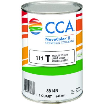 CCA NovoColor II Series 076.008814N.005 Universal Colorant, Medium Yellow, Liquid, 1 qt