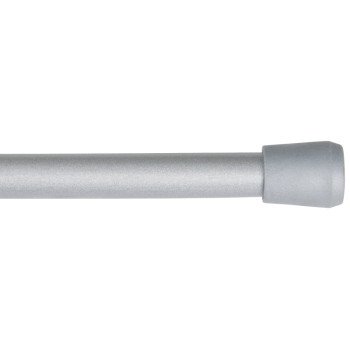 Kenney KN631/9 Spring Tension Rod, 7/16 in Dia, 28 to 48 in L, Metal, Pewter